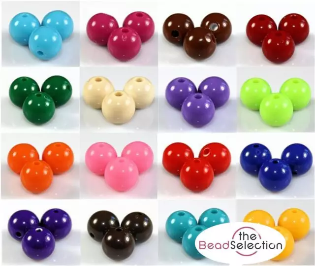 MARBLED GLASS BEADS 200x 6mm 100x 8mm 50x 10mm Colour Choice