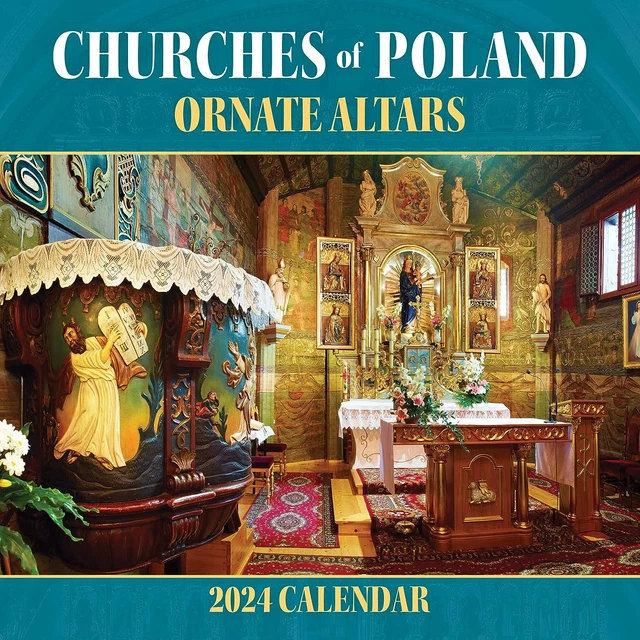 POLART 2024 CHURCHES of Poland Monthly Wall Calendar12 Month, JanDec