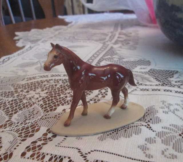Hagen Renaker Miniature Quarter Horse Figurine on Base