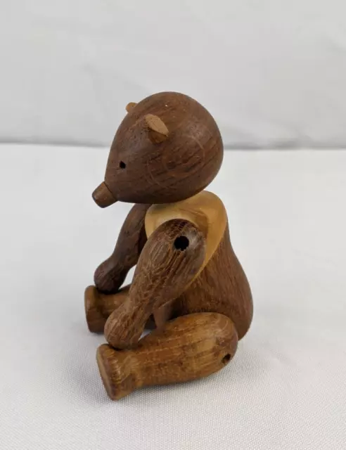 Kay Bojesen Denmark Midcentury Articulated Wooden Toy Bear Danish Stamped