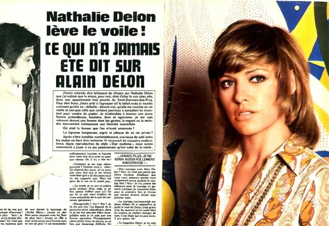 Coupure de presse Clipping 1974 Nathalie Delon  (4 pages)