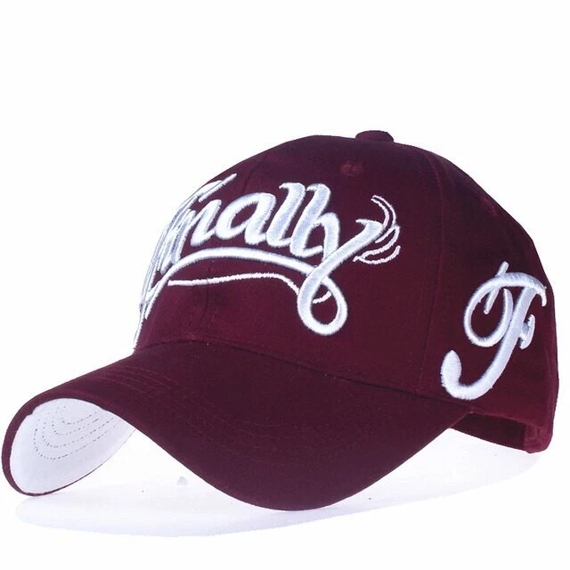 Xthree  Casquette de Baseball 100% coton pour hommes et femmes fun Bordeau blanc