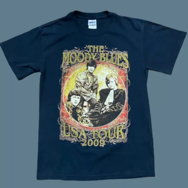 Gildan The Moody Blues 2009 USA Tour Concert Rock Band Tee T-Shirt Men's Small