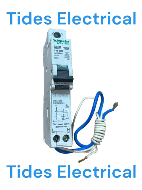 Schneider RCBO 32 AMP 30 mA Typ C 32A C60H Multi9 C60H32R30 26861