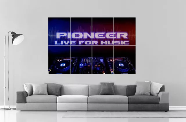 Pioneer Mesa de Mezclas Dj Wall Arte Cartel poster Grande Formato A0 Largo, 02