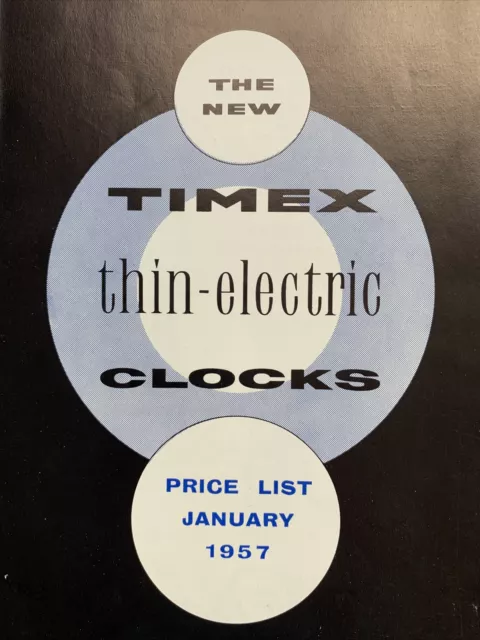 Timex Thin Electric Paper Leaflet Guarantee 1957 Price List Vintage Rare 3