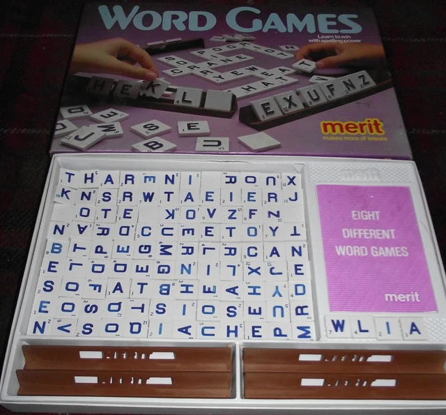 SUPERB/RARE CLASSIC 1960'S/70'S MERIT WORD GAMES OPENED BUT RARELY ...