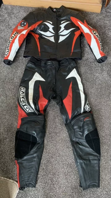 Men’s HEIN GERICKE 2 Piece Set Of Motorcycle/Bike Leathers - Size 54 (36” UK)