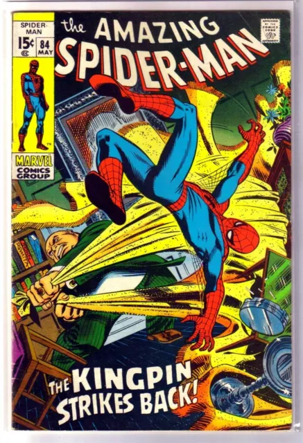 AMAZING SPIDERMAN #84 Kingpin Strikes Back! Marvel Comic Book ~ VG