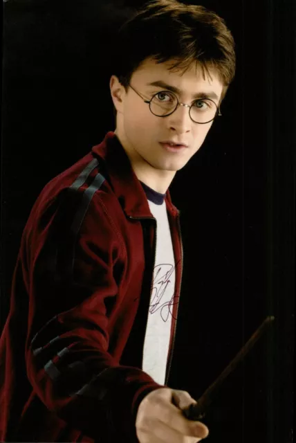 Daniel Radcliffe Hand Signed 12x8 Photo Harry Potter Film Series Autograph + COA