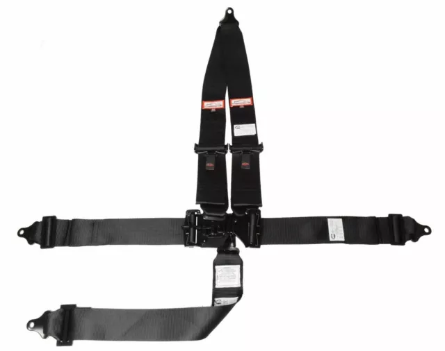 Ford Focus Midget Racing Harness Belt V Mount Sfi 16.1 Latch & Link 5 Pt Black 3