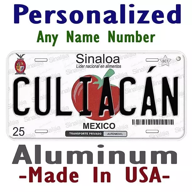 Culiacan Sinaloa Mexico Any Name Personalized Novelty Car License Plate