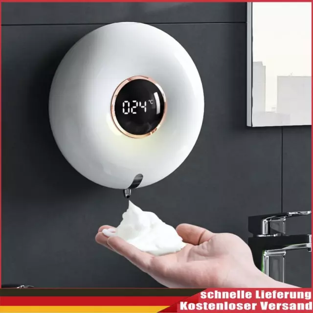 Bomba de jabón automática recargable 300 ml montaje en pared manos libres para cocina baño