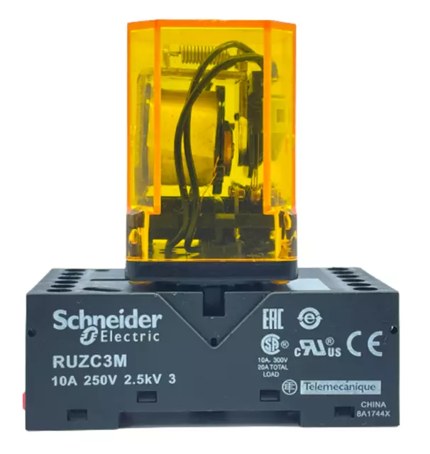 Schneider RUZC3M 10A 250V 2.5kV Puissance Relais Et Douille