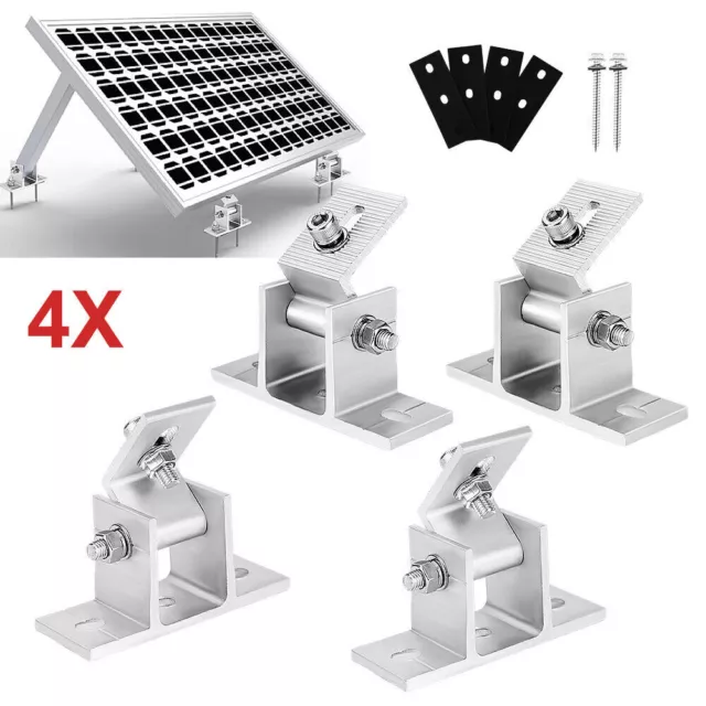 Support en aluminium pour panneaux solaires, 4x, élévation PV, fixation...