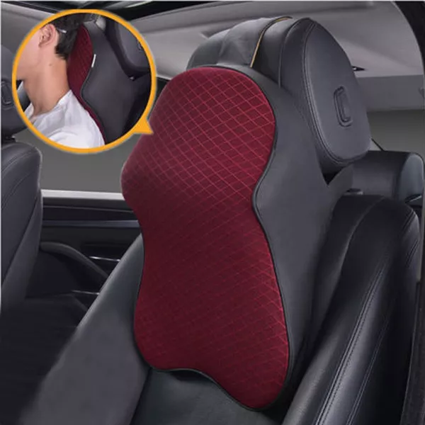 Car Seat Headrest Pad Memory Foam Pillow Head Neck Rest Support Cushion Unique