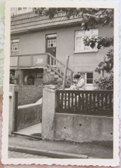 Foto 1956 Zella Mehlis Pension werbung Vereinigte Brauereien Meiningen I9