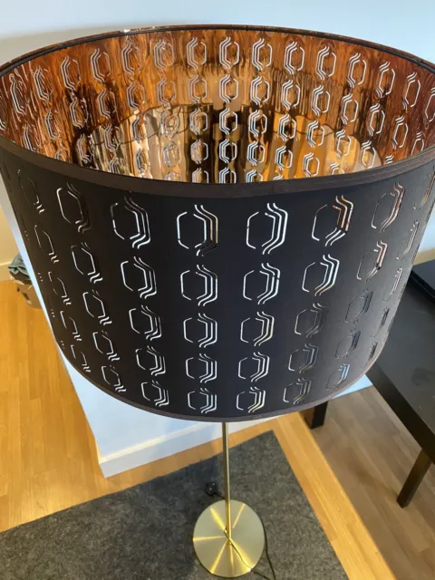 Ikea NYMO Lamp Perforated Shade Black / Brass color 17 New