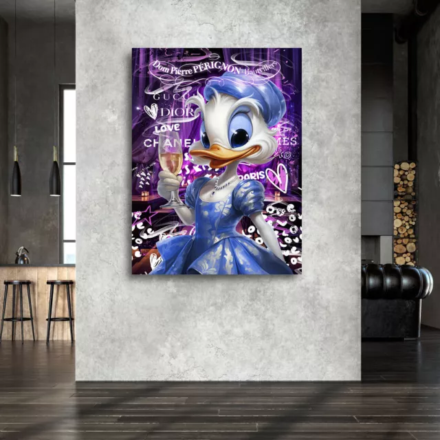 Leinwandbild Comic Daisy Duck Motivation Wandbild Büro Disney Bilder Pop Art 2