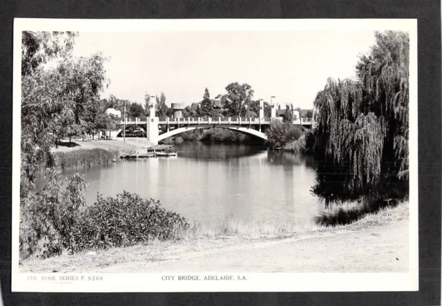 C3796 Australia SA Adelaide Torrens River bridge #9260 vintage Rose Series postc