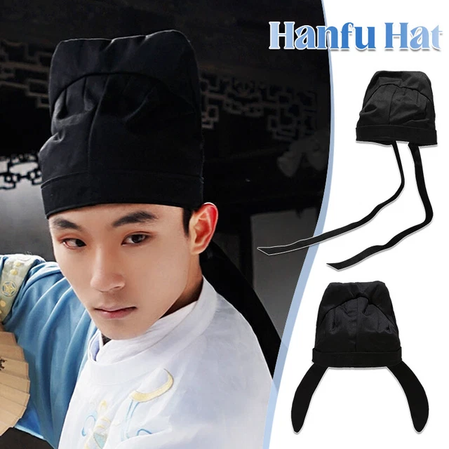 Mens Hanfu Black Hat Chinese Traditional Headdress Hanfu Ancient  Props Cosplay