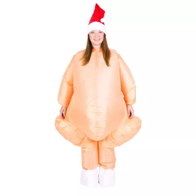 BODYSOCKS Adults Inflatable Xmas Turkey Fancy Dress Costume Christmas Outfit 2