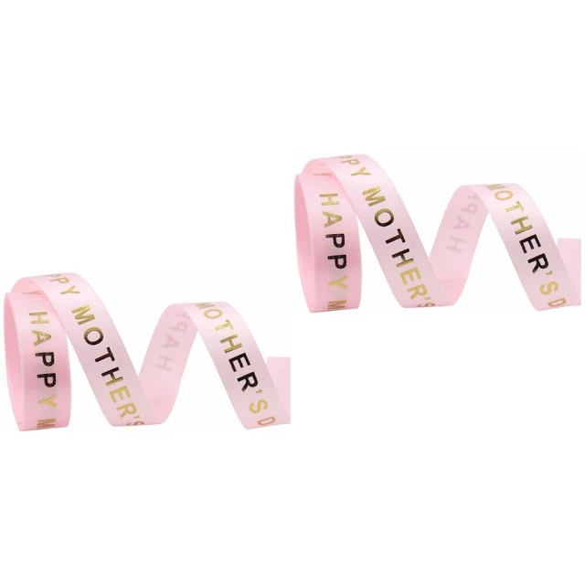 2x bedrucktes Wickelband verdrahtetes Band Geschenkband Satinband