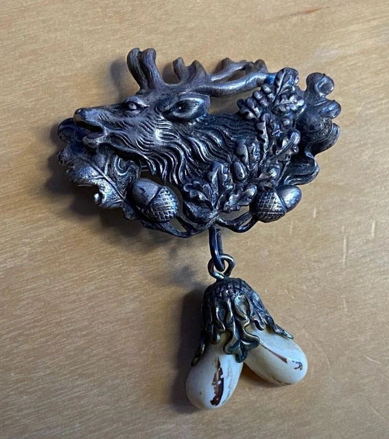 Vintage German Hat Pin Hart Elk 