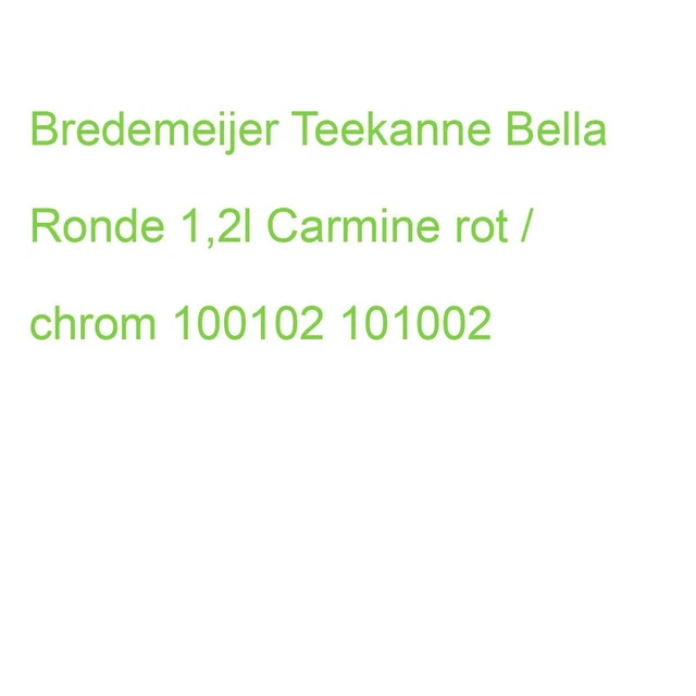 Bredemeijer Teekanne Bella Ronde 1,2l Carmine rot / chrom 100102 101002