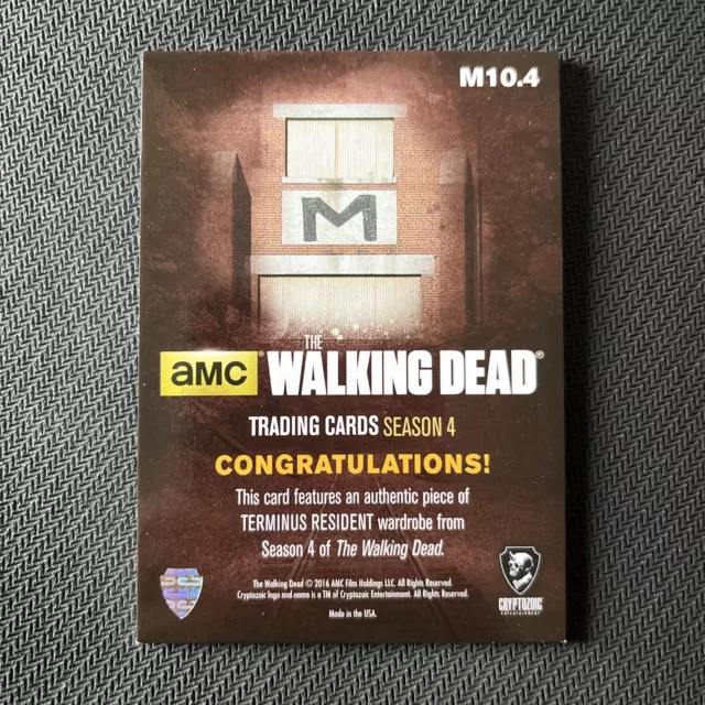 The Walking Dead Season 4 M10.4 Wardrobe Card Terminus Resident 2