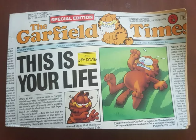 Book. Garfield Times. 1978.Vintage. Retro. Pre owned.