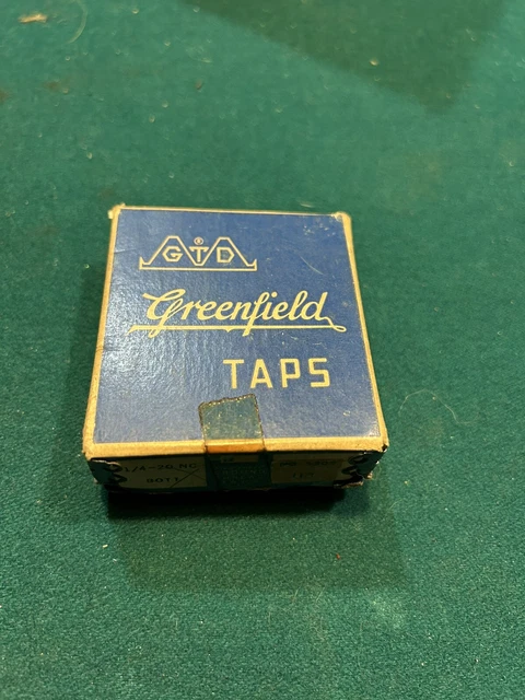 Greenfield Taps & Die Ground Thread Taps 1/4-20 NC No. 5303 New Old Stock