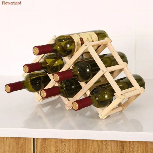 Wine Rack Table Wine Racks Countertop Wooden Holder Shelf Cabinet