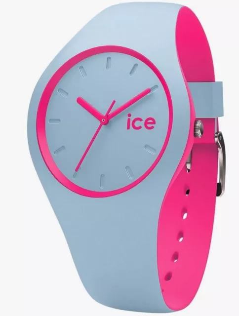 Ice-Watch ICE 001499 duo Blue pink Medium Damenuhr Uhr neu Silikon hellblau M2