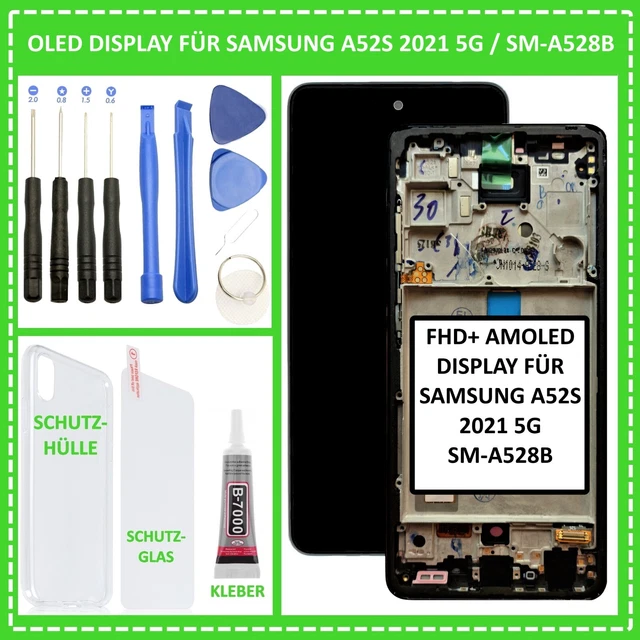 AMOLED Display für Samsung A52s 2021 5G SM-A528B LCD FHD Bildschirm Touch Screen
