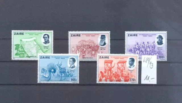 ZAIRE - Mi.Nr.  689/93  Unabhängigkeit  kompl. Ausg. postfrisch