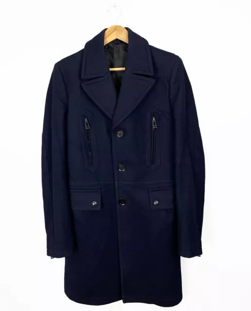BELSTAFF England Wool Navy Coat Size 50