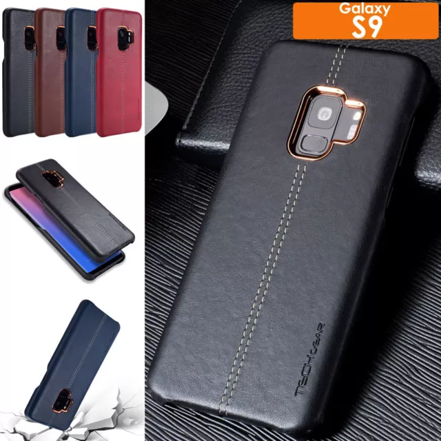 Premium Luxury PU Leather Protective Case Cover Back for Samsung Galaxy S9