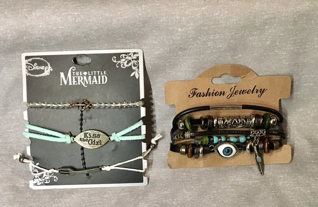 2 Layered Bracelets set, Little Mermaid And All Seeing Eye