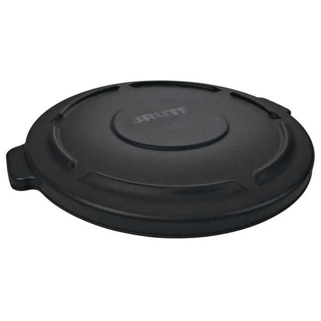 RUBBERMAID COMMERCIAL PRODUCTS FG261960BLA Trash Can Top,Flat,Snap-On Closure,Bl