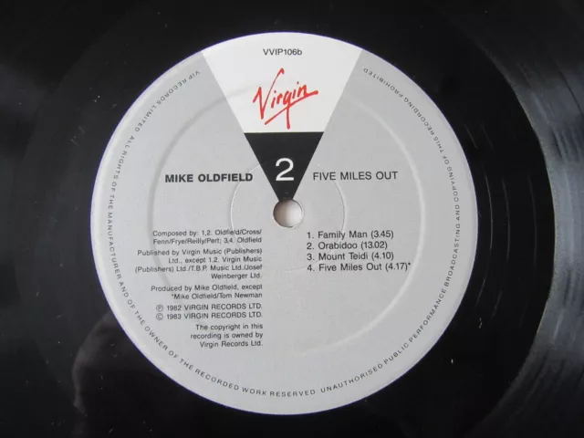 Mike Oldfield - Five Miles Out LP - Nr Mint 1st UK Press Vinyl - A1B1 3