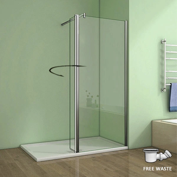 WALK IN SHOWER Screen Wet Room Enclosure Cubicle 8mm NANO Glass&300mm
