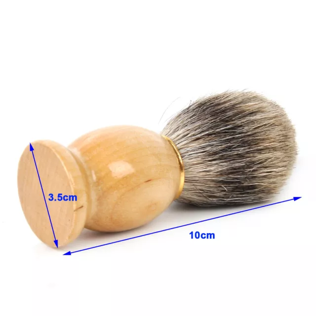 Rasierpinsel Dachshaar Faux Badger Holz Griff Pinsel Shaving Brush Neu tu