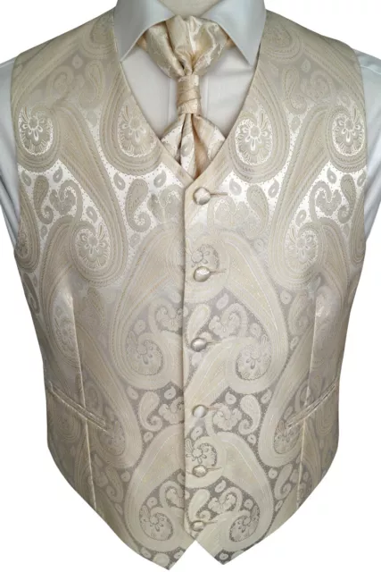 Wedding Waistcoat With Plastron, Handkerchief And Tie 4-tlg. Model No. 21.1