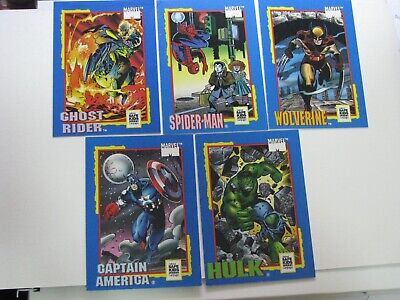 Marvel Super Hero Safe Kids Treats 6 Card Promo Card Set Comic Cards 1991 Impel