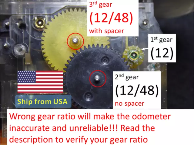 Mercedes Benz Odometer Speedometer 107 124 126 460 461 G Repair Gears Ratio12/48