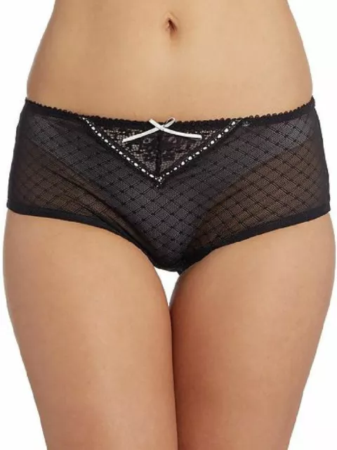 SHORT CULOTTE LEPEL RITA NERO Tg. S - UK 10 SHORT BLACK RITA BRIEF LACE