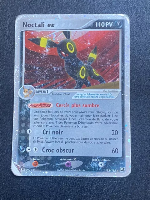 Pokemon Card Fr Ex Hidden Forces - Noctali Ex 112/115 Ultra Rare - Pl