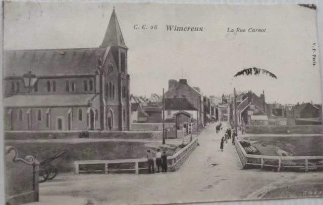 Wimereux 62 CPA La Rue Carnot Good Condition 1906