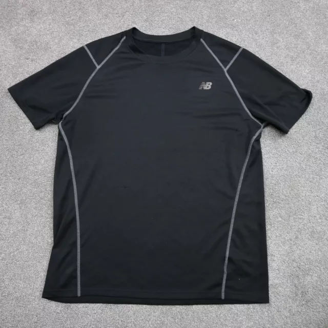 New Balance Mens Pullover T Shirt Top Short Sleeve Crew Neck Black Size Large